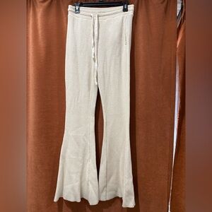 American Eagle Outfitters Cream Flare Pants